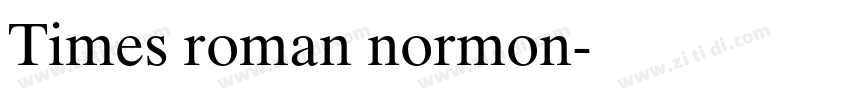Times roman normon字体转换